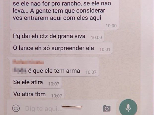 Suspeito diz que se precisar vai atirar no pai (Foto: Reprodução / TV TEM)