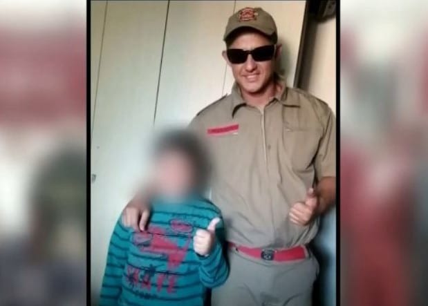 Bombeiro deixou um filho de nove anos (Foto: Reprodução / TV TEM)