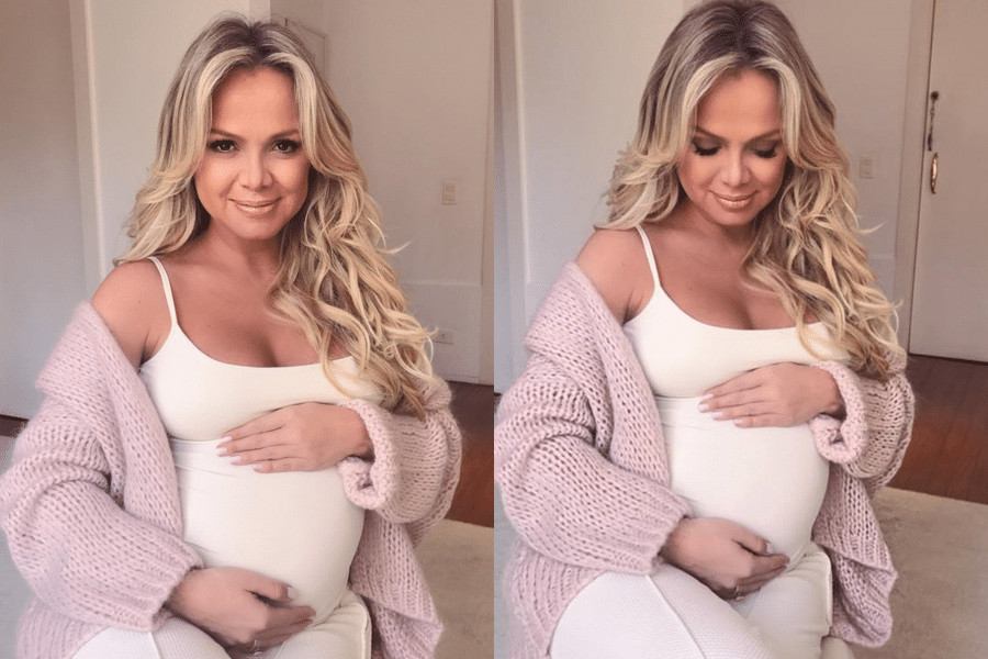 Nasceu! Eliana dá à luz Manuela, sua segunda filha. (Foto: Divulgação)