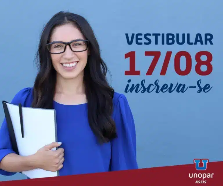 Vestibular Unopar acontece dia 17 de agosto