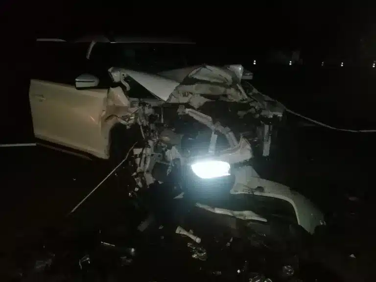 Acidente entre carro e caminhão mata criança na SP-333 (Foto: The Brothers)