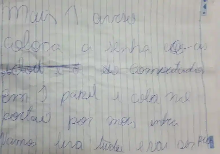 Ladrão manda bilhete exigindo senha de computador roubado (Foto: Divulgação / Polícia Civil)