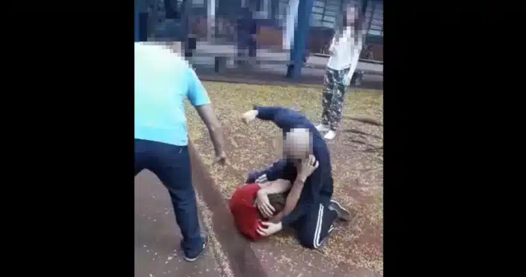 Vídeo mostra briga de alunos em escola estadual de Palmital (Foto: Reprodução)