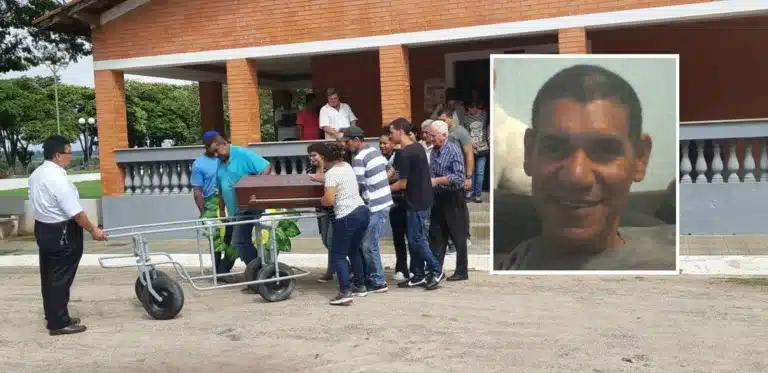 Motorista 'engolido' por cratera em Botucatu foi enterrado em Porto Feliz (SP) — Foto: Jomar Bellini/TV TEM
