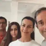 Motociclista que ficou 'preso' na Argentina chega em Assis e grava vídeo com a família — Foto: TV TEM/Reprodução