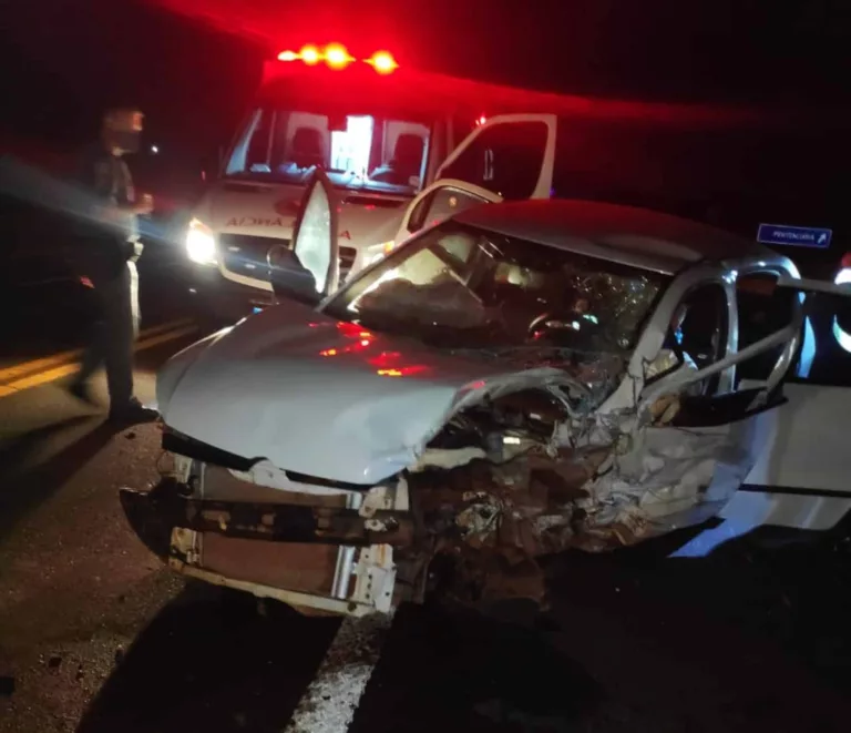 Carros bateram de frente na rodovia em Paraguaçu Paulista — Foto: Miguel Mattos / Arquivo pessoal