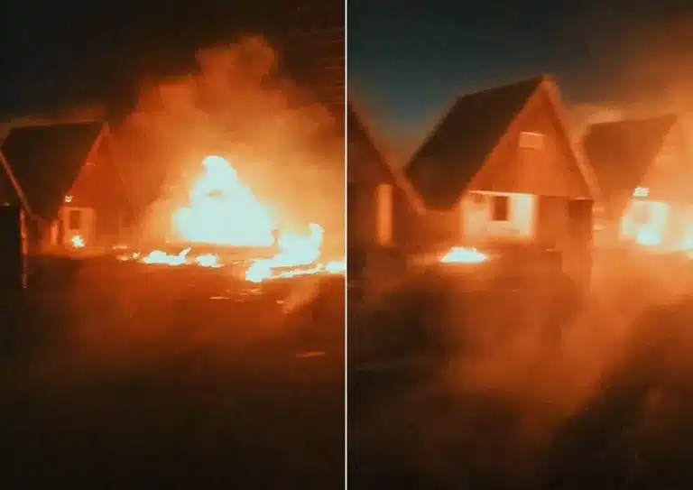 Incêndio atingiu os chalés de motel desativado em Assis — Foto: The Brothers/ Divulgação