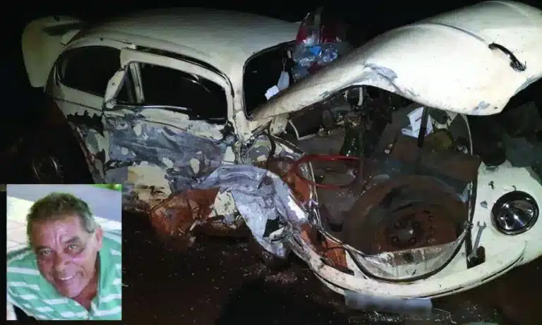 Dercides conduzia um Fusca e morreu no acidente
