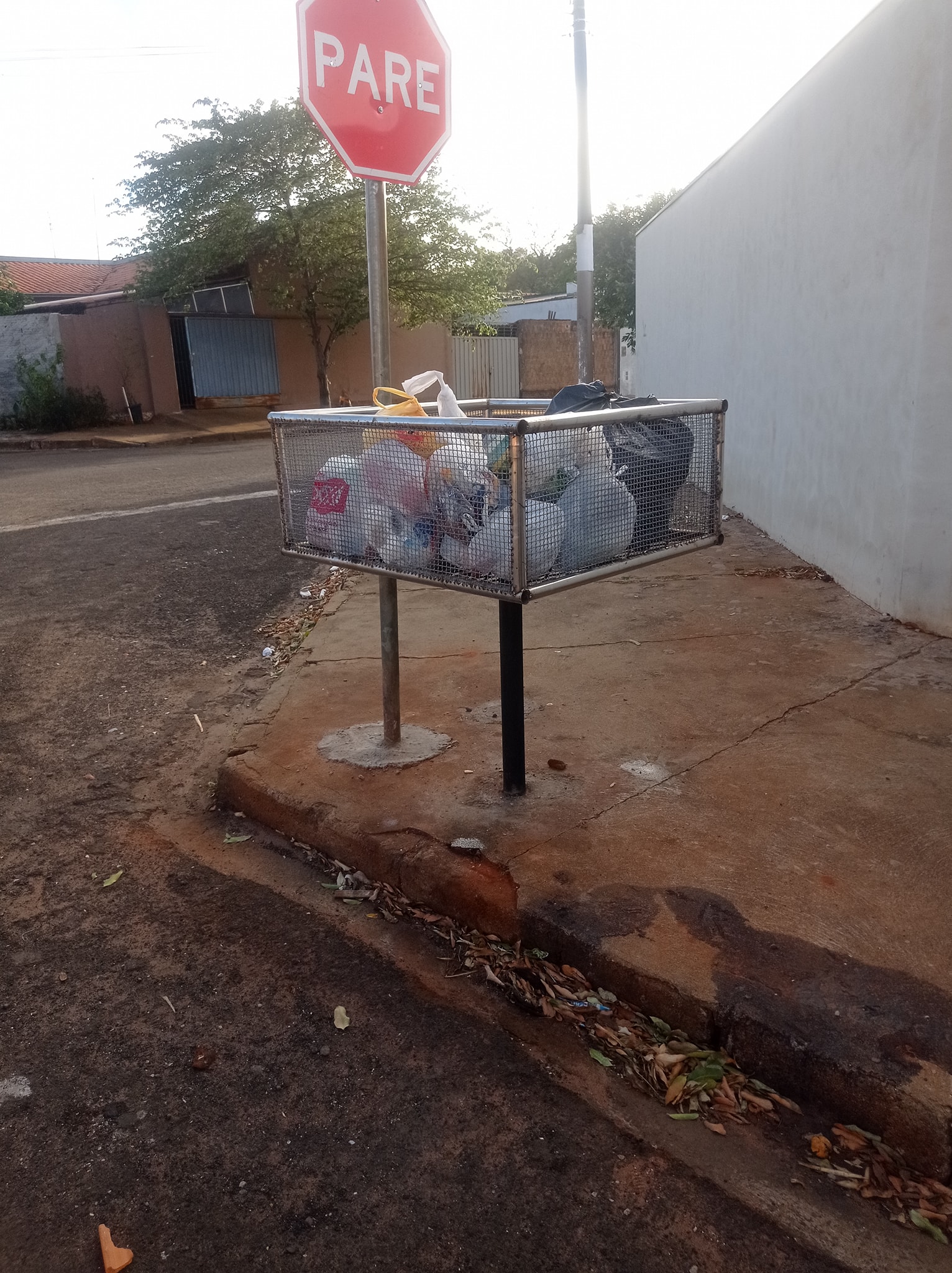 Hercules pega os lixos e coloca na lixeira (Foto: Arquivo Pessoal/Hercules Lopes)