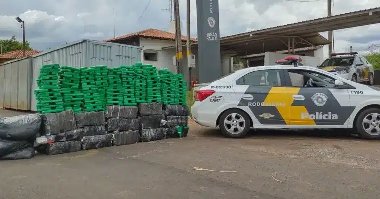 Polícia apreende carregamento de haxixe e maconha em rodovia de Ourinhos — Foto: Polícia Rodoviária/Divulgação