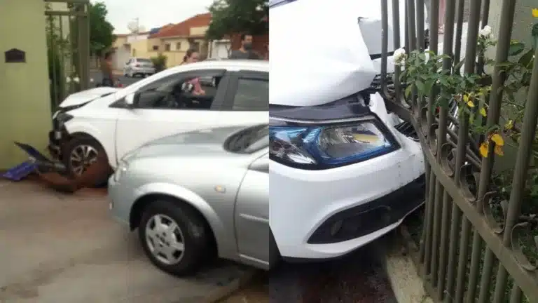 Dois veículos se envolvem em um acidente em Assis (Foto: Luiz Fernando Barbosa /Arquivo Pessoal)