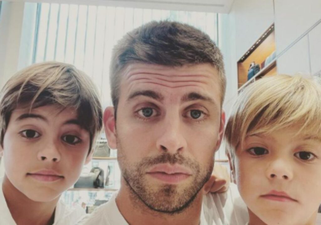 Gerard Piqué e seus filhos