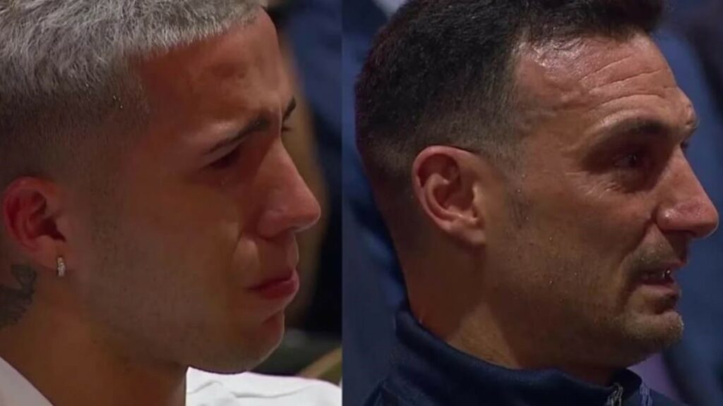 A equipe nacional argentina emocionada na gala