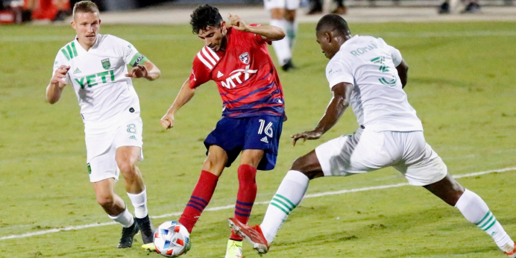 A média de gols marcados durante o primeiro tempo nos duelos entre Austin e Dallas é de 2.